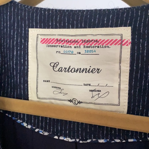 NWT ANTHROPOLOGIE CARTONNIER  NAVY MARINE JACKET - Picture 2 of 6